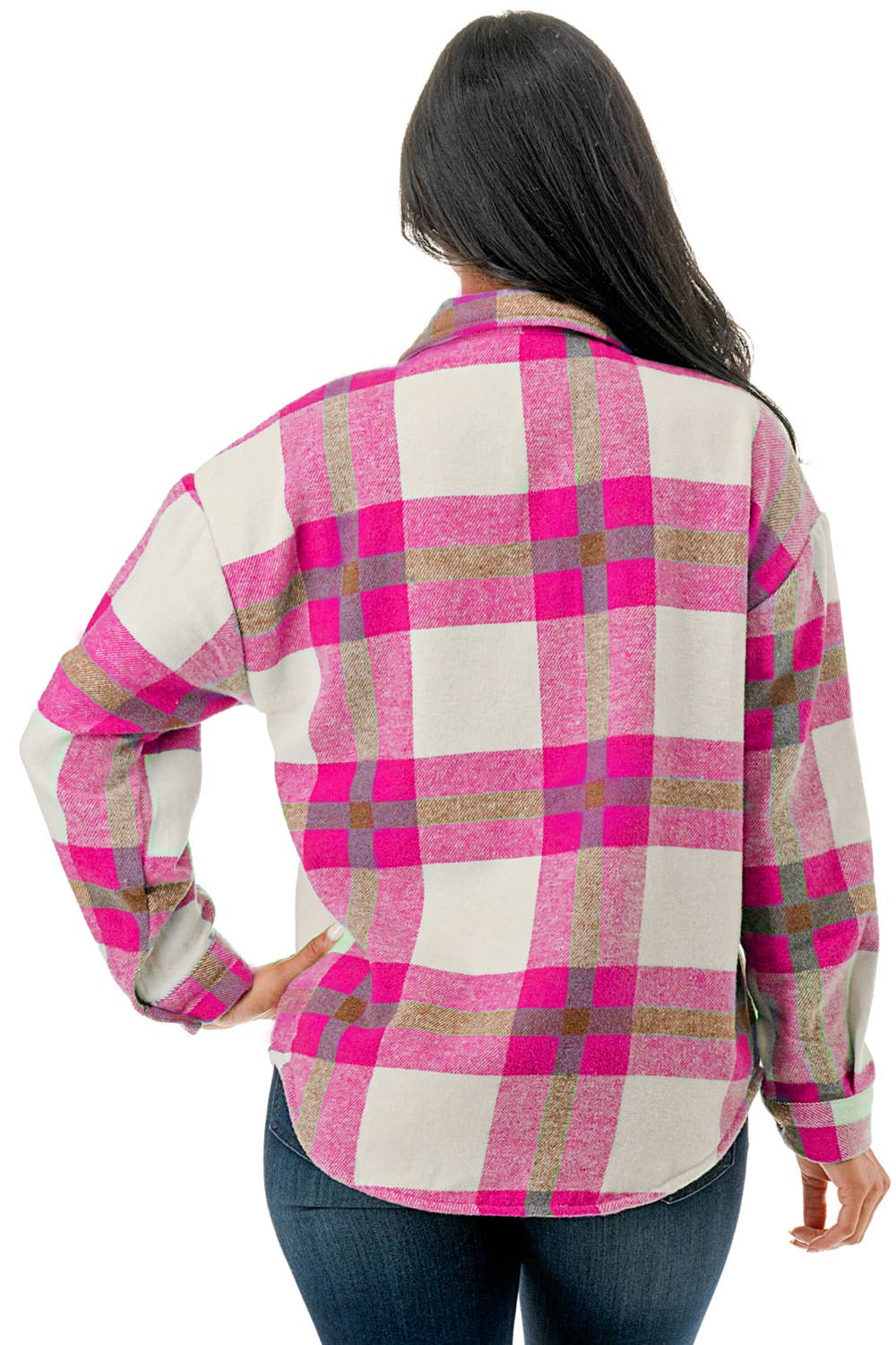 Pink Pines Lined Shacket