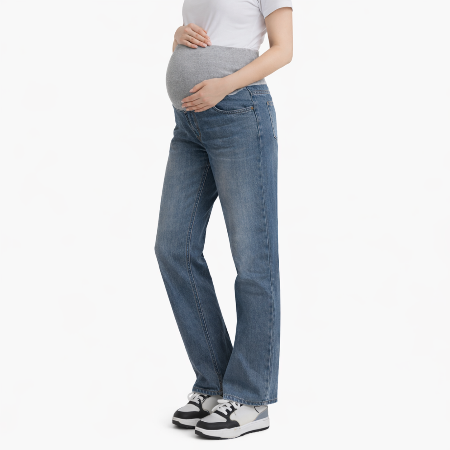 LuLu Maternity Wide Leg Denim Jeans