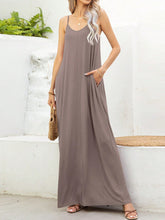 Load image into Gallery viewer, Saffron Maxi Cami Dress with Pockets
