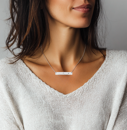 Montana Lovin' Engraved Bar Necklace