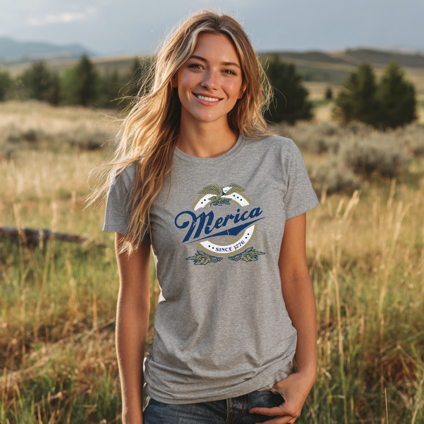 'Merica Eagle Tee — Vintage Patriotic T-Shirt (Since 1776)