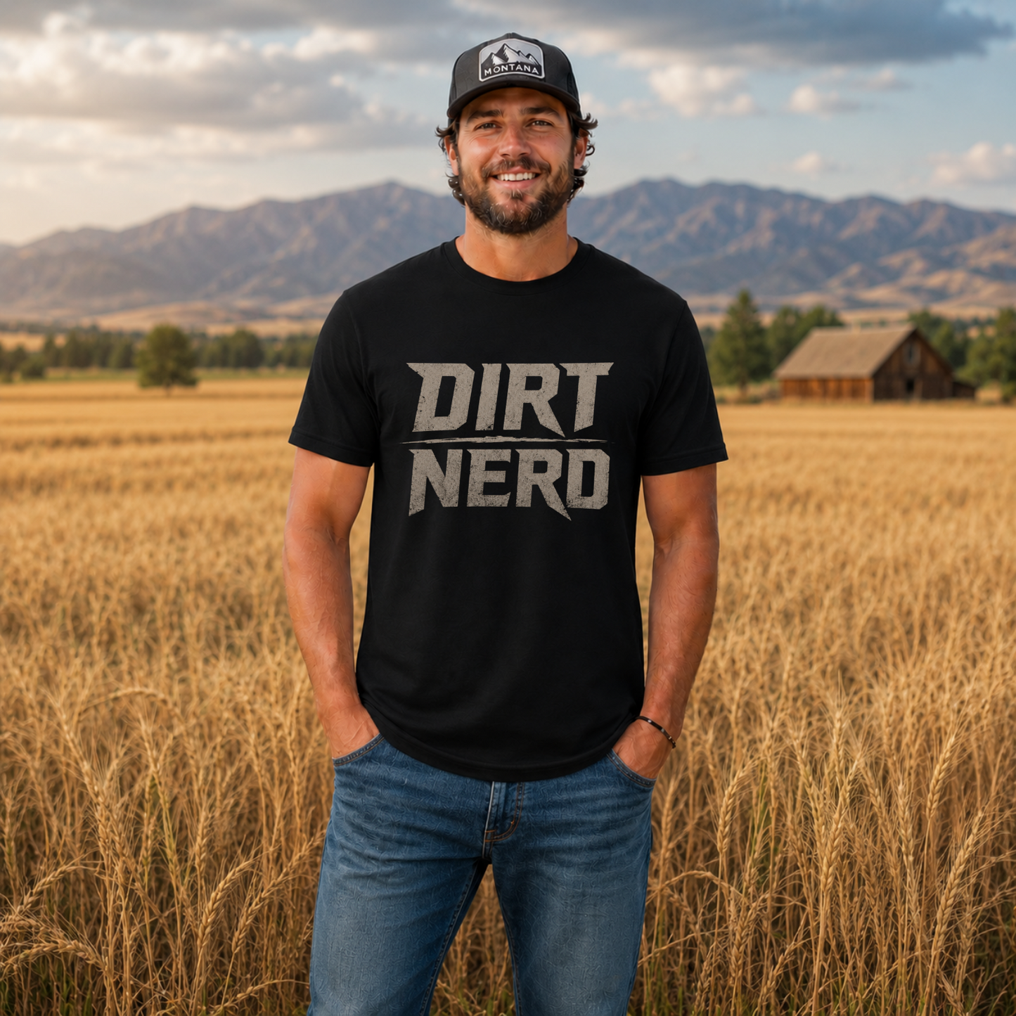 Dirt Nerd Graphic T‑Shirt — Farming Ranching Off‑Road Enthusiast Tee