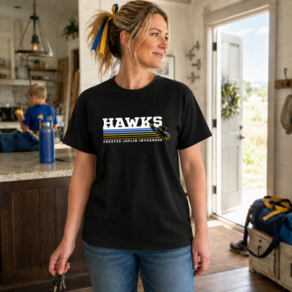 Hawks Vintage Stripes T-Shirt — Chester Joplin Inverness Team Tee