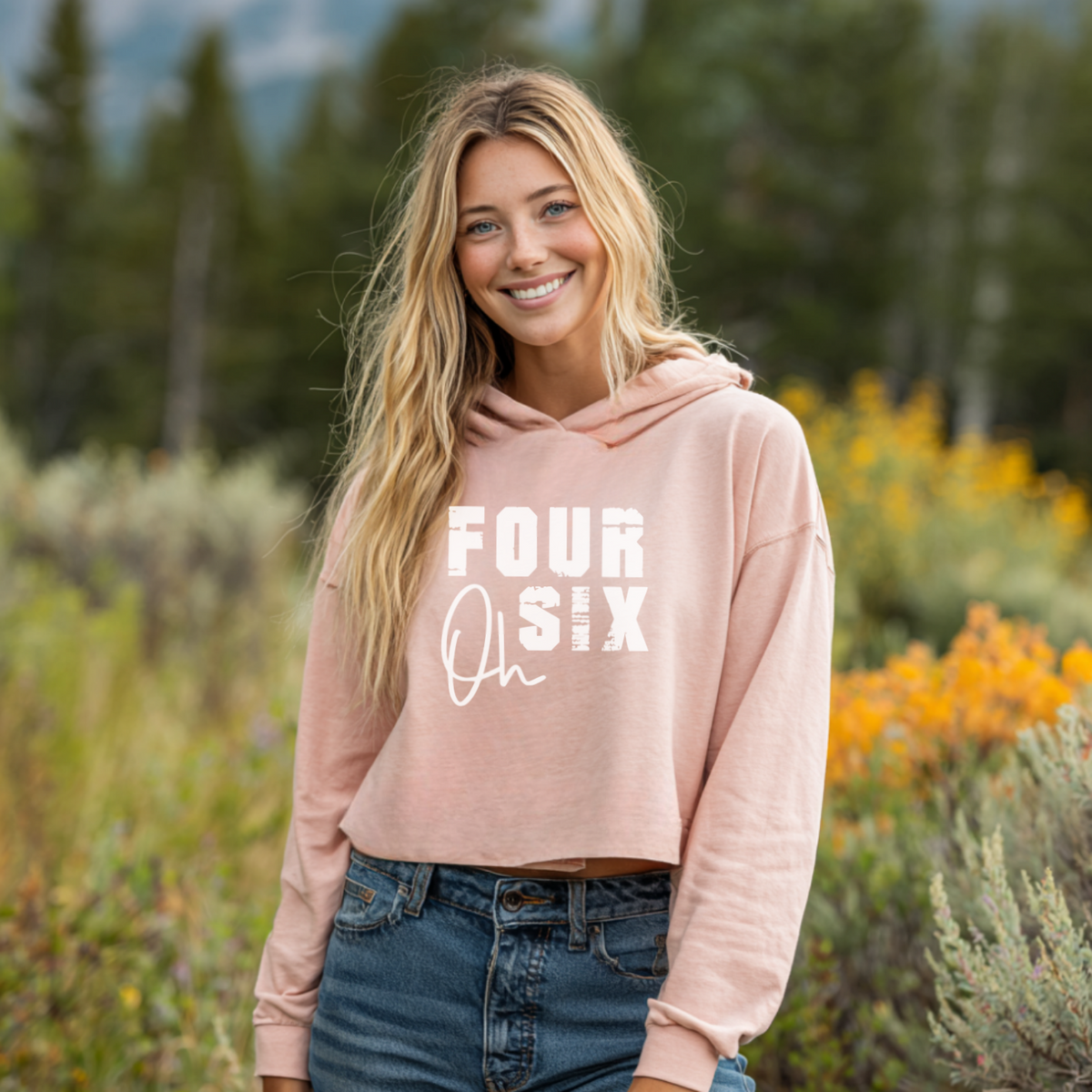 Four Oh Six Cropped Hooded Sweatshirt
