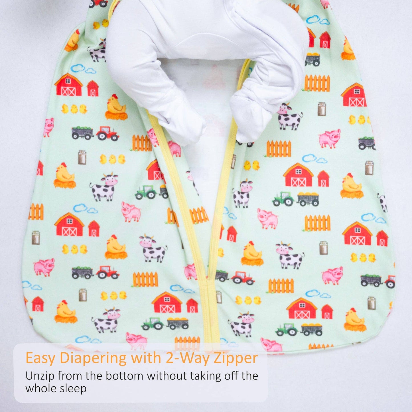 Organic Cotton Sleep Sack 0.5 TOG Little Barnyard
