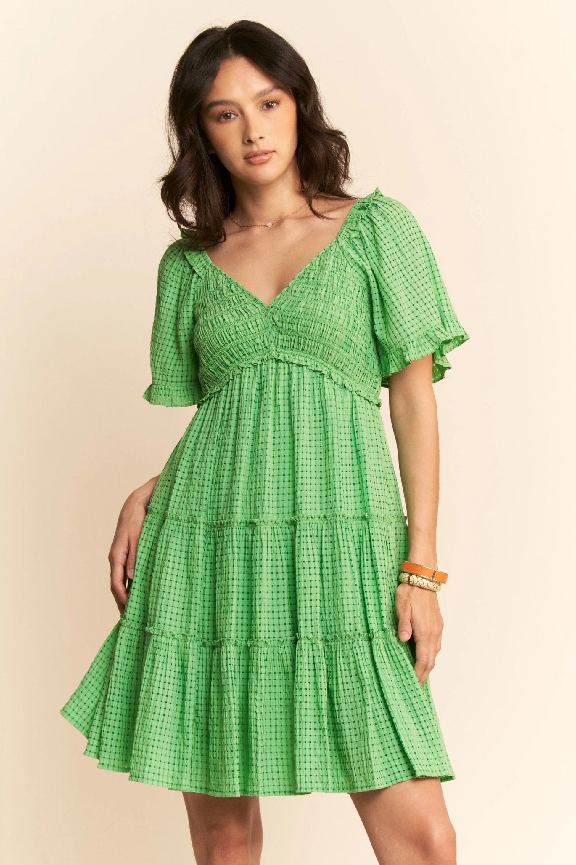 Lime Sunset Tiered Dress Farmhouse Rags Lime Sunset Tiered Dress Farmhouse Rags