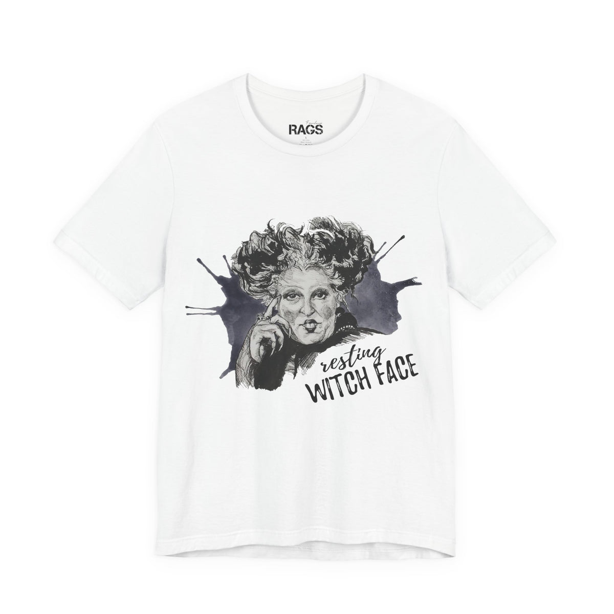 Winifred Witch Face T-Shirt — Resting Witch Face Halloween Graphic Tee