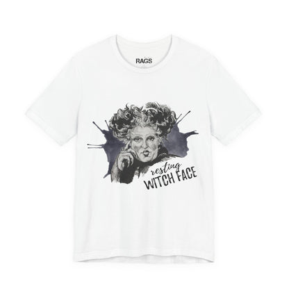 Winifred Witch Face T-Shirt — Resting Witch Face Halloween Graphic Tee