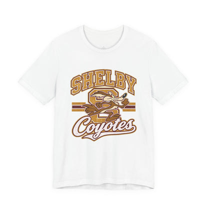 Shelby Coyotes School Spirit T-Shirt — Retro Mascot Tee