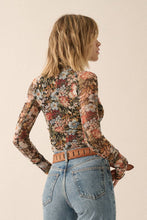 Load image into Gallery viewer, Flora Mesh Long Sleeve Top
