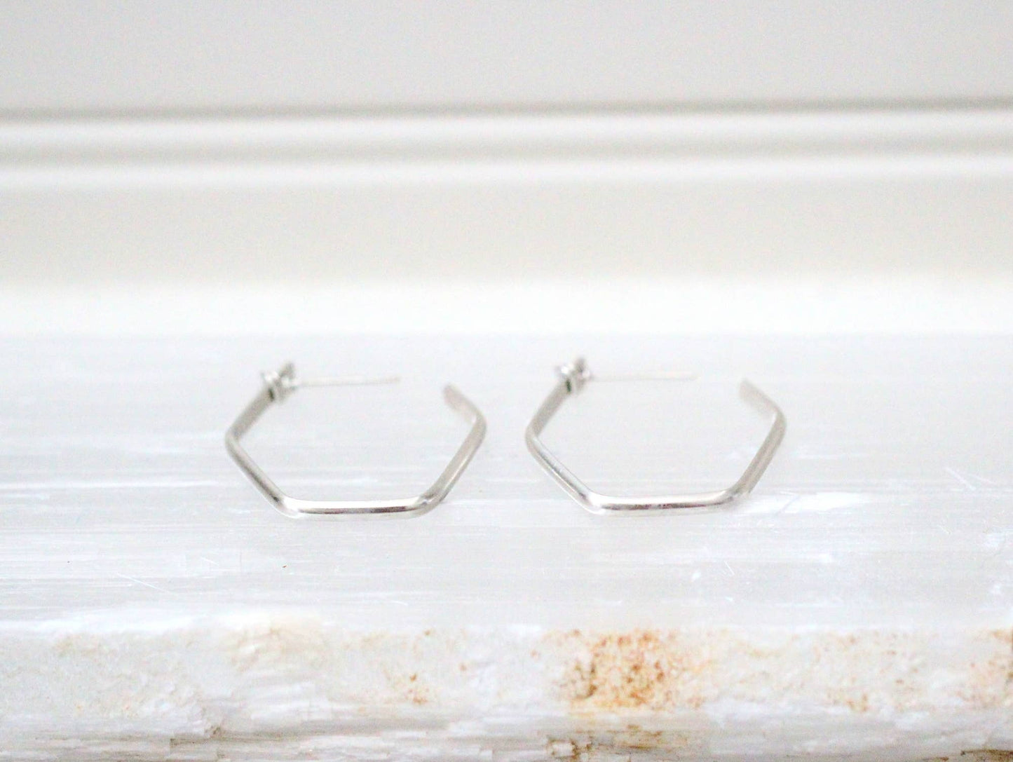 Apiary Hoops: Sterling Silver