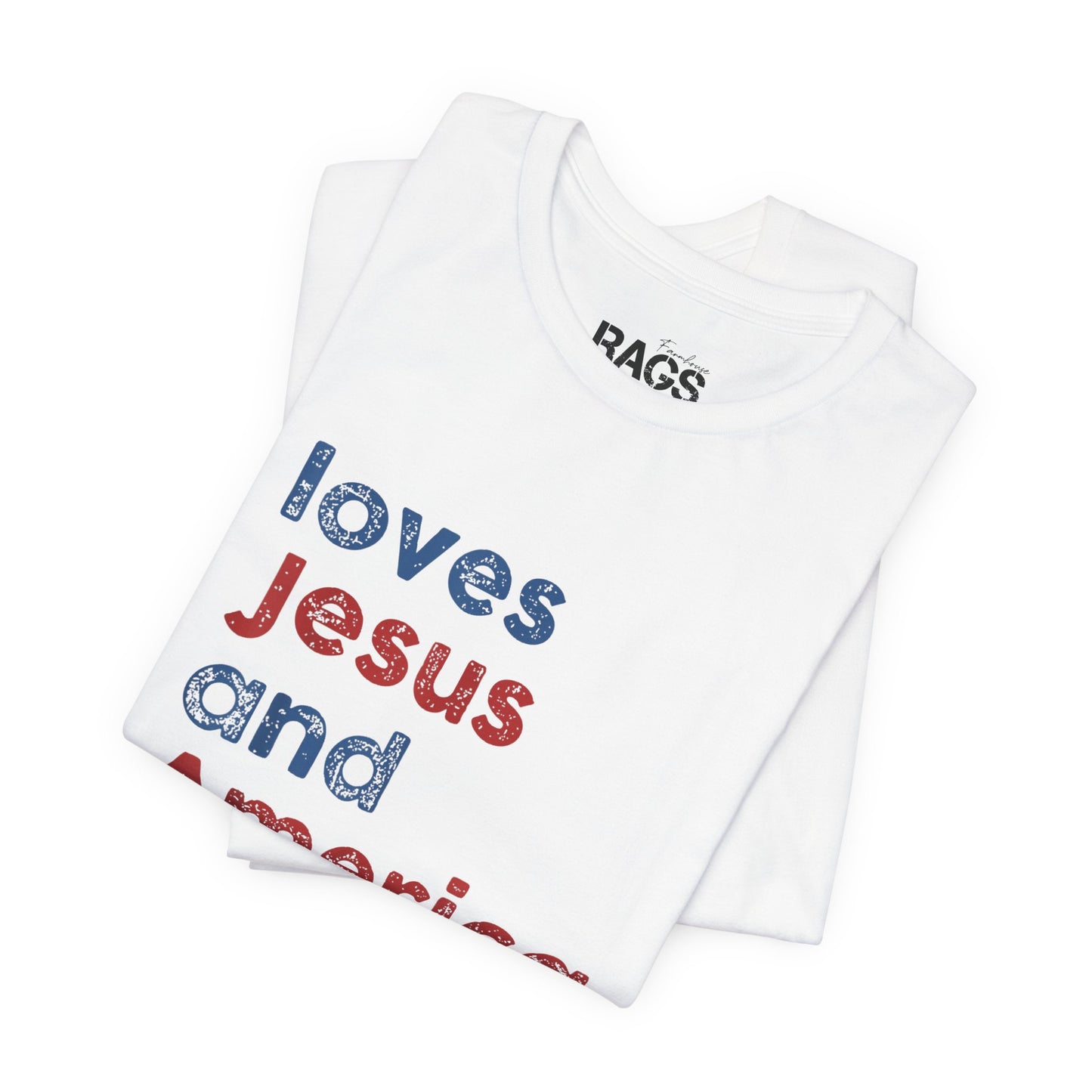 Jesus and America Tee — Patriotic Christian Graphic T-Shirt