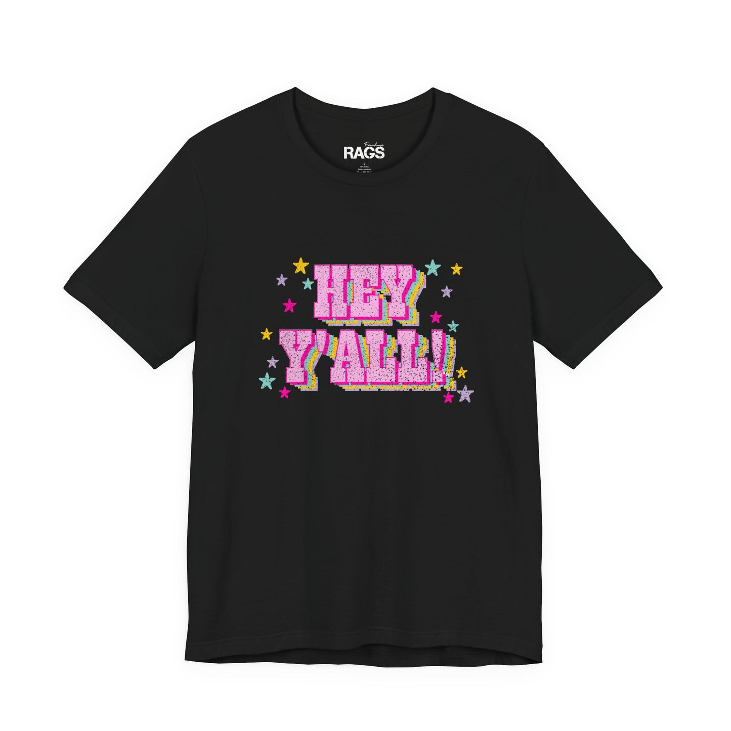 HEY Y'ALL! Pink Retro Graphic Tee — Fun Country Slogan Shirt