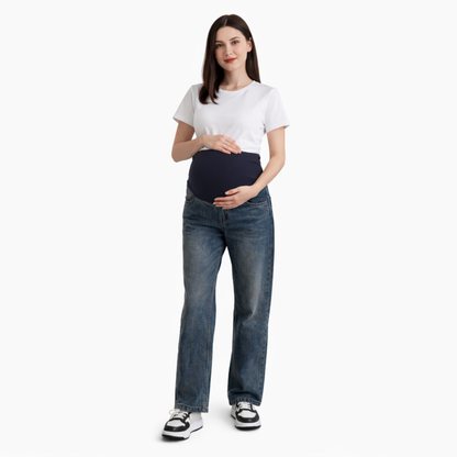 LuLu Maternity Wide Leg Denim Jeans