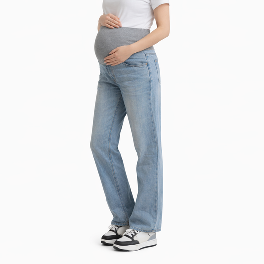 LuLu Maternity Wide Leg Denim Jeans