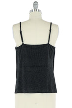 Load image into Gallery viewer, Glitter Velvet Onyx Tank
