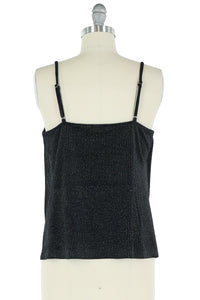 Glitter Velvet Onyx Tank