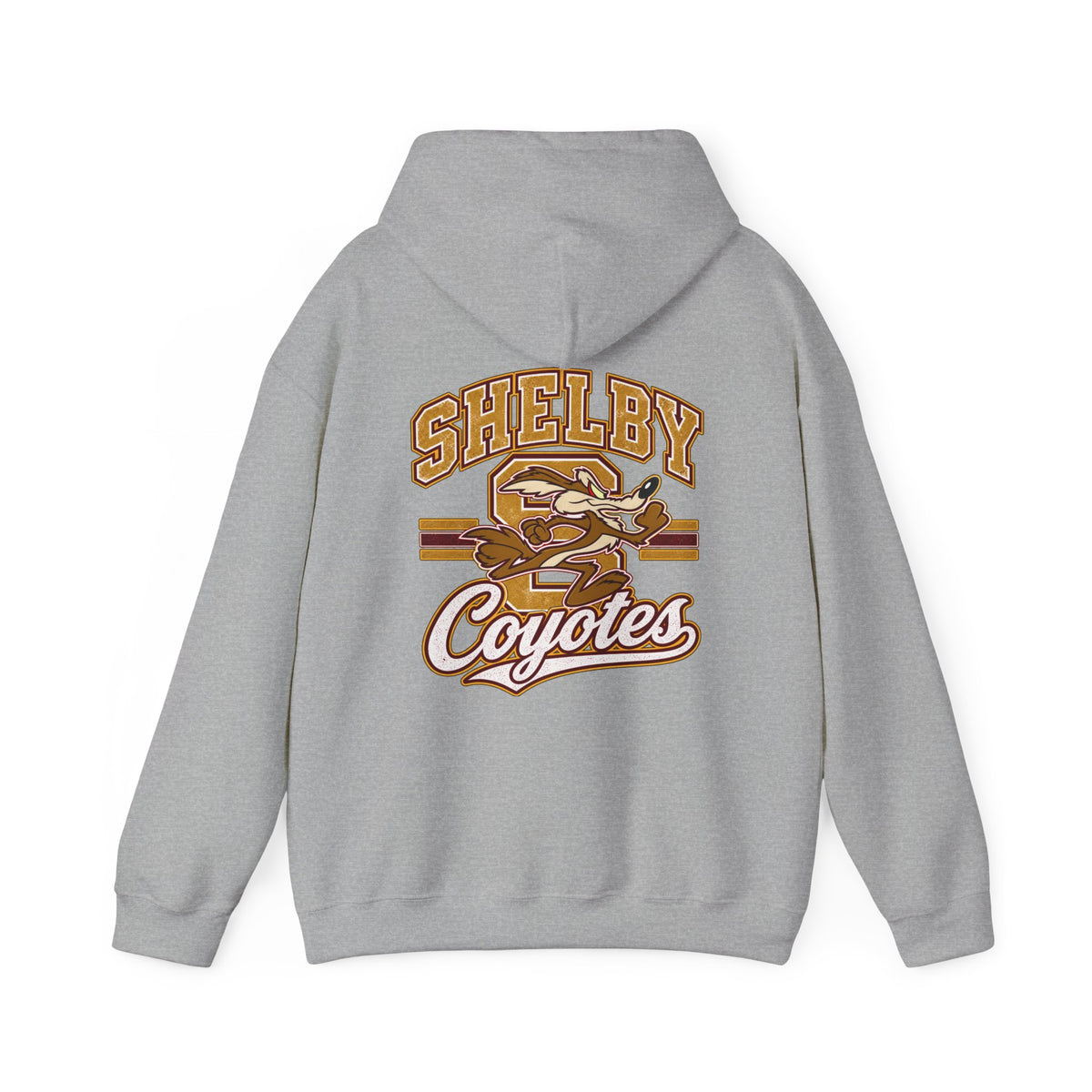 Shelby Coyotes Hoodie — Vintage Varsity School Spirit Sweatshirt