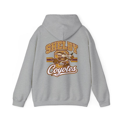 Shelby Coyotes Hoodie — Vintage Varsity School Spirit Sweatshirt