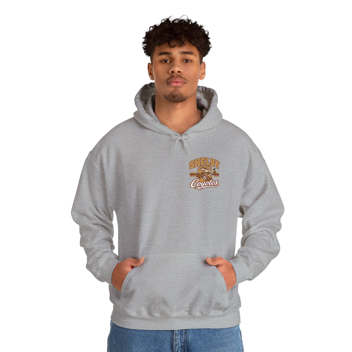 Shelby Coyotes Hoodie — Vintage Varsity School Spirit Sweatshirt