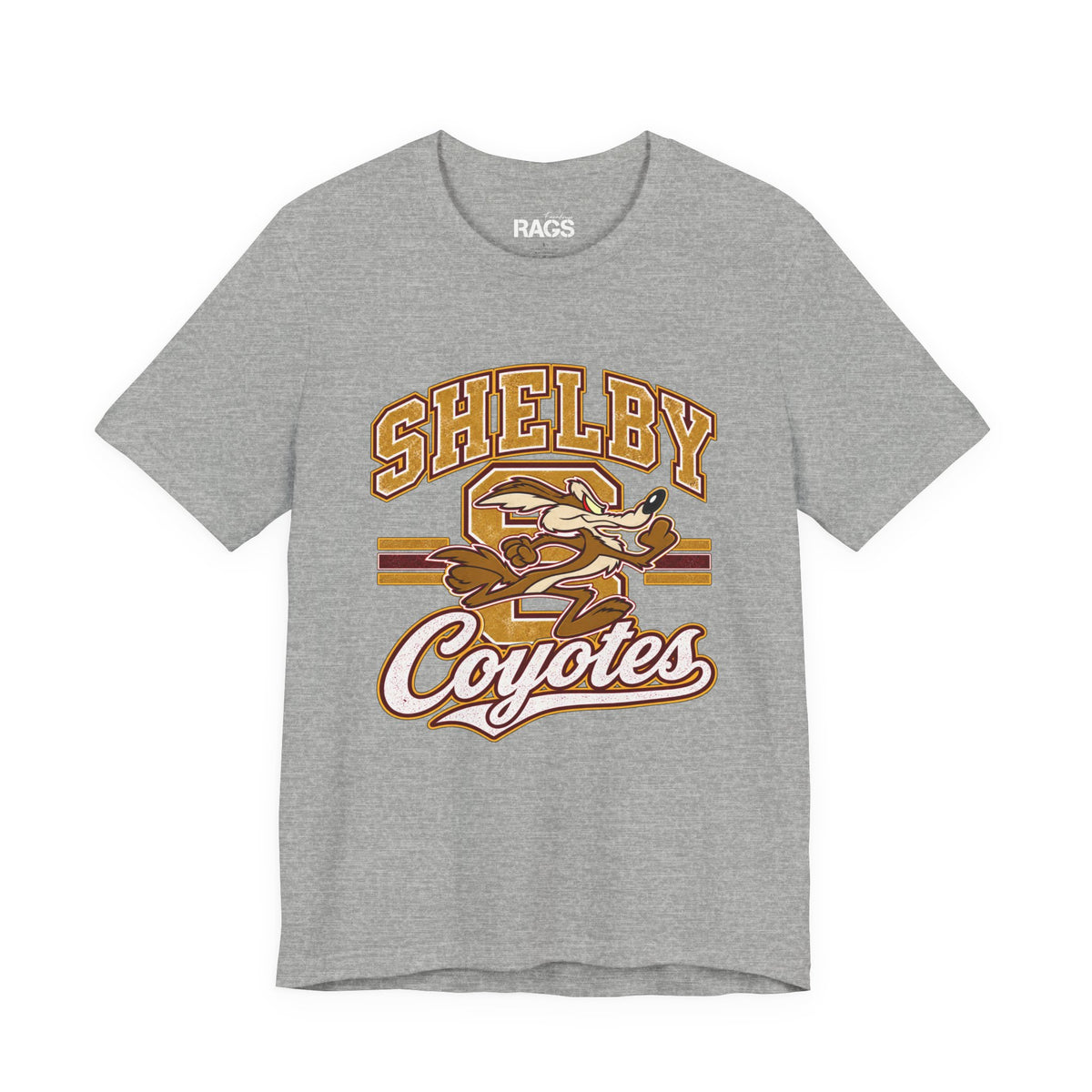 Shelby Coyotes School Spirit T-Shirt — Retro Mascot Tee