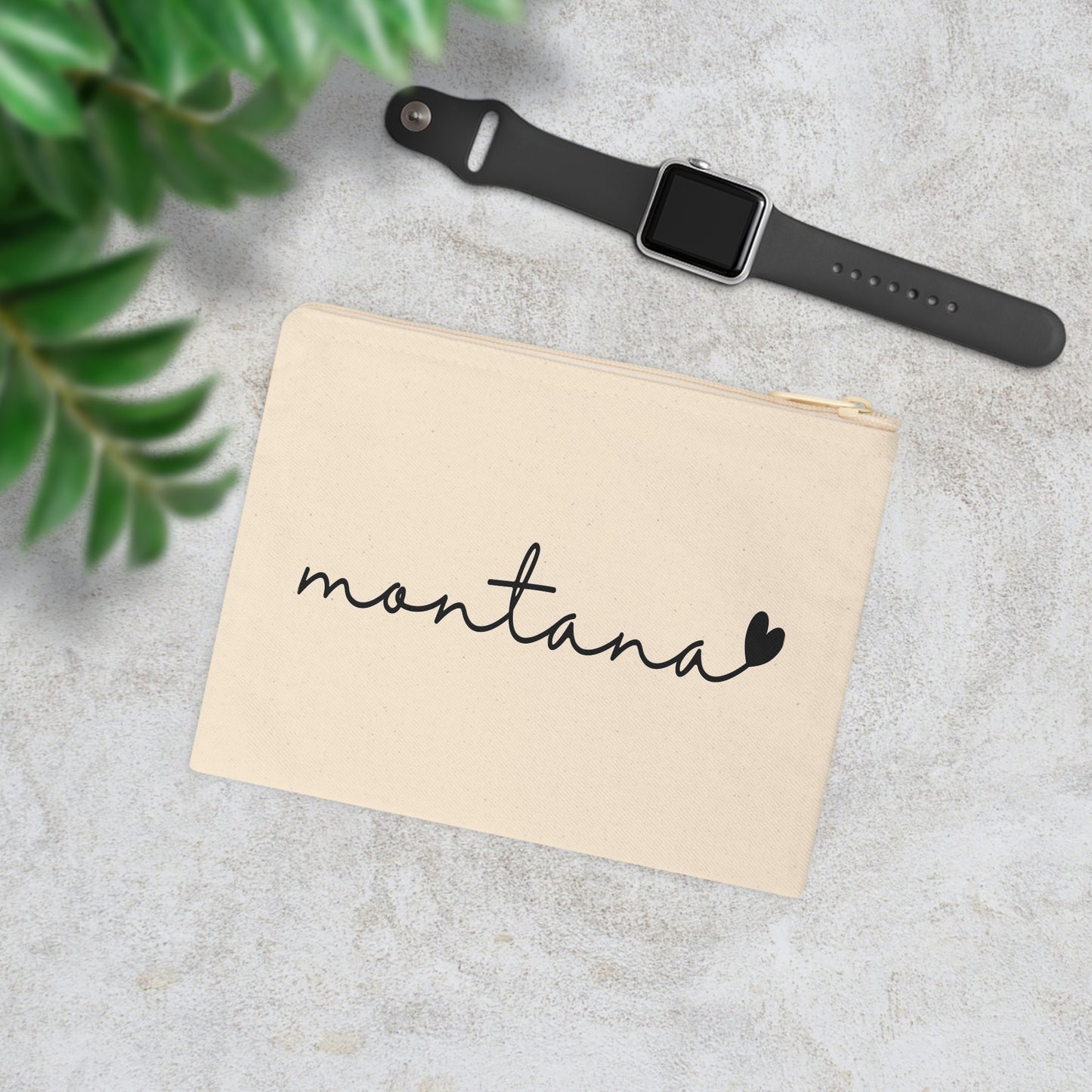 Montana Lovin' Canvas Zipper Pouch — Makeup Bag