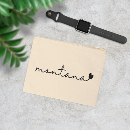 Montana Lovin' Canvas Zipper Pouch — Makeup Bag