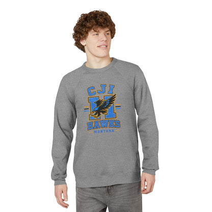 CJI Hawks Throwback Raglan Sweatshirt — Montana Hawks Crewneck