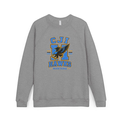 CJI Hawks Throwback Raglan Sweatshirt — Montana Hawks Crewneck