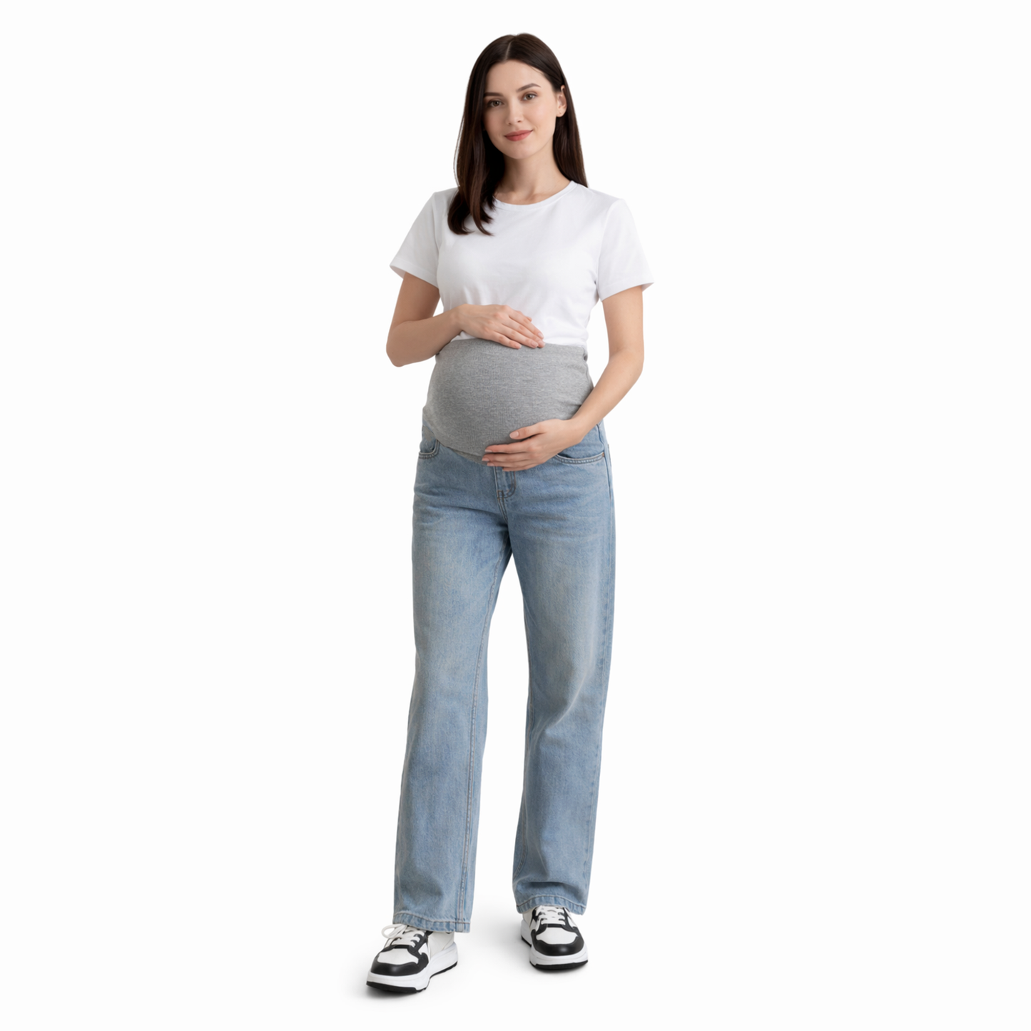 LuLu Maternity Wide Leg Denim Jeans