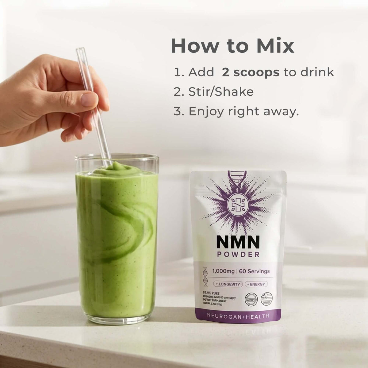 NMN Powder | Nicotinamide Coenzyme, Cellular Energy Support