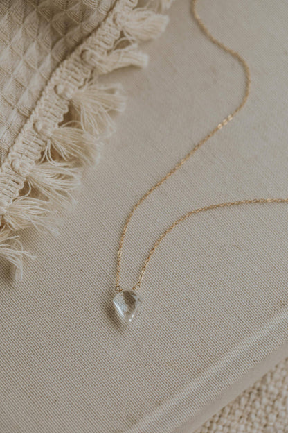 Crystal Dagger Necklace | 14kt Gold Fill + Sterling Silver