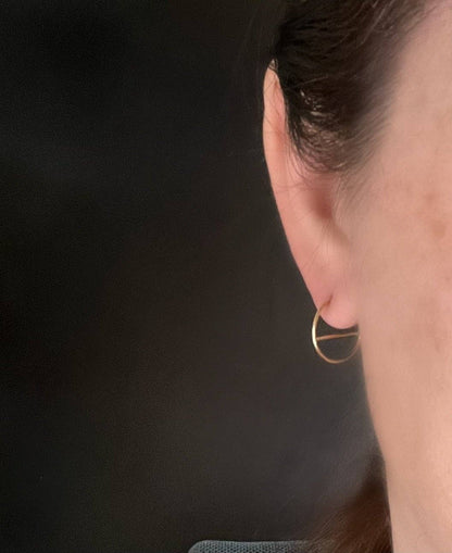 Tiny E Sliders: 14k Gold Filled