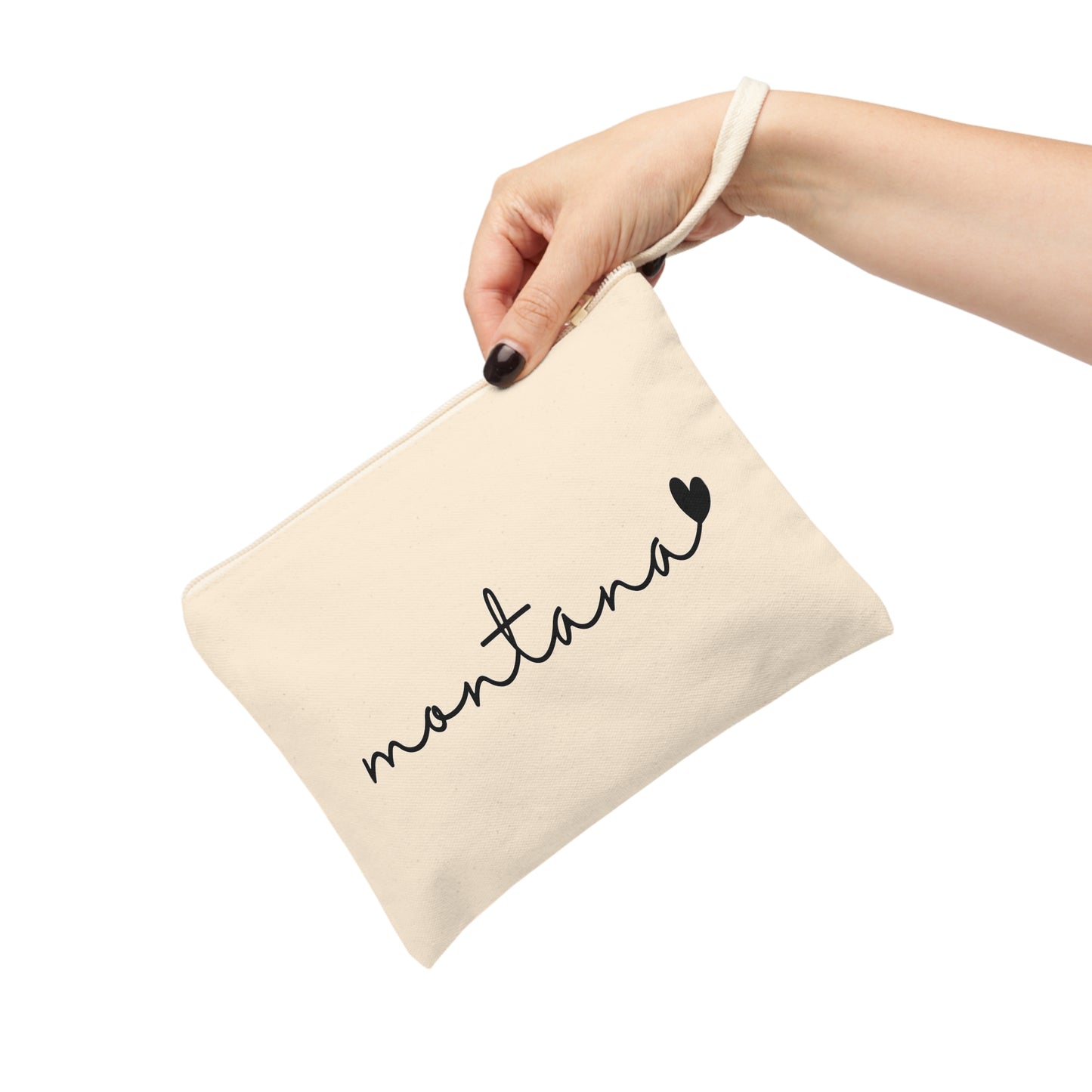 Montana Lovin' Canvas Zipper Pouch — Makeup Bag