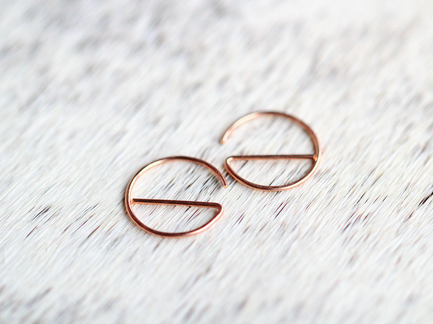 Tiny E Sliders: 14k Gold Filled