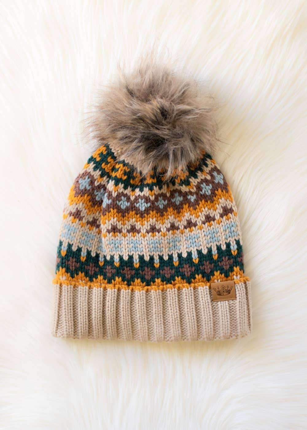 Bighorn Patterned Pom Hat
