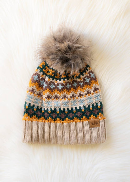 Bighorn Patterned Pom Hat