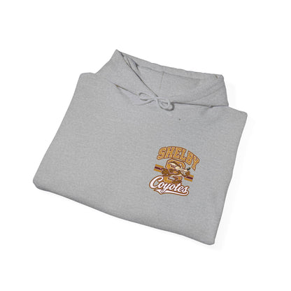 Shelby Coyotes Hoodie — Vintage Varsity School Spirit Sweatshirt