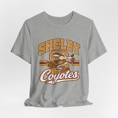 Shelby Coyotes School Spirit T-Shirt — Retro Mascot Tee