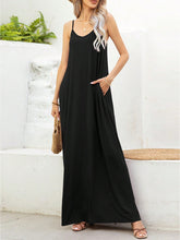Load image into Gallery viewer, Saffron Maxi Cami Dress with Pockets
