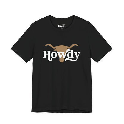 Howdy Longhorn T-Shirt — Western Cowboy Graphic T-Shirt