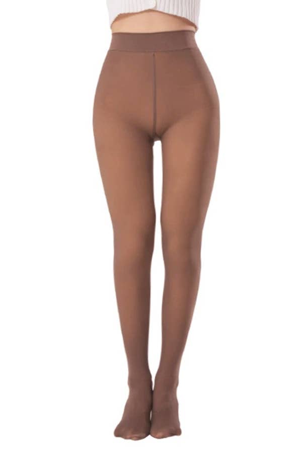 Caramel Winter Fleece Tights