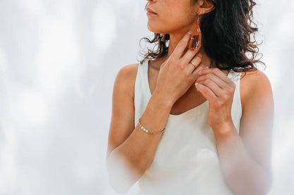 Beaded Fringe Earrings in Otoño