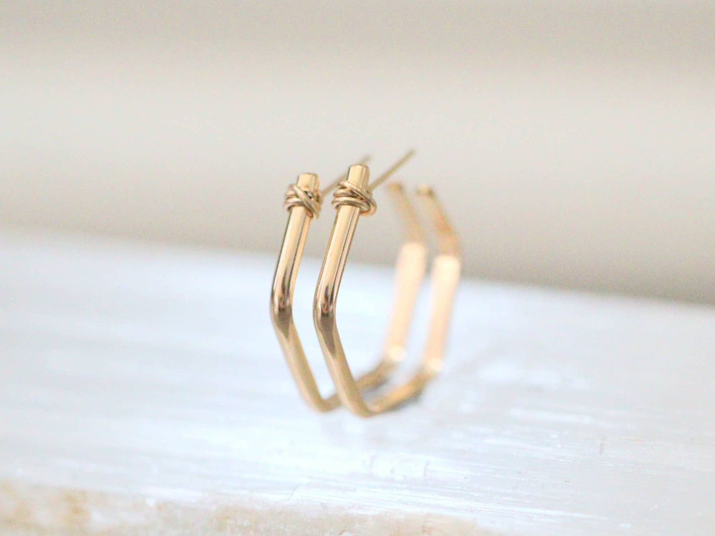Apiary Hoops: Sterling Silver