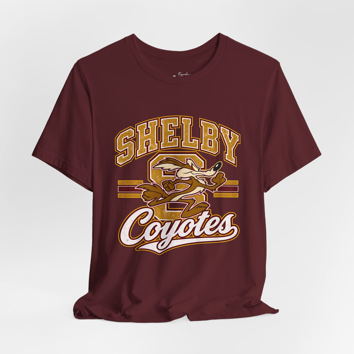 Shelby Coyotes School Spirit T-Shirt — Retro Mascot Tee