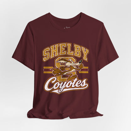 Shelby Coyotes School Spirit T-Shirt — Retro Mascot Tee