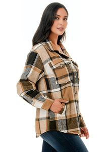 Buttered Toffee Plaid Shacket