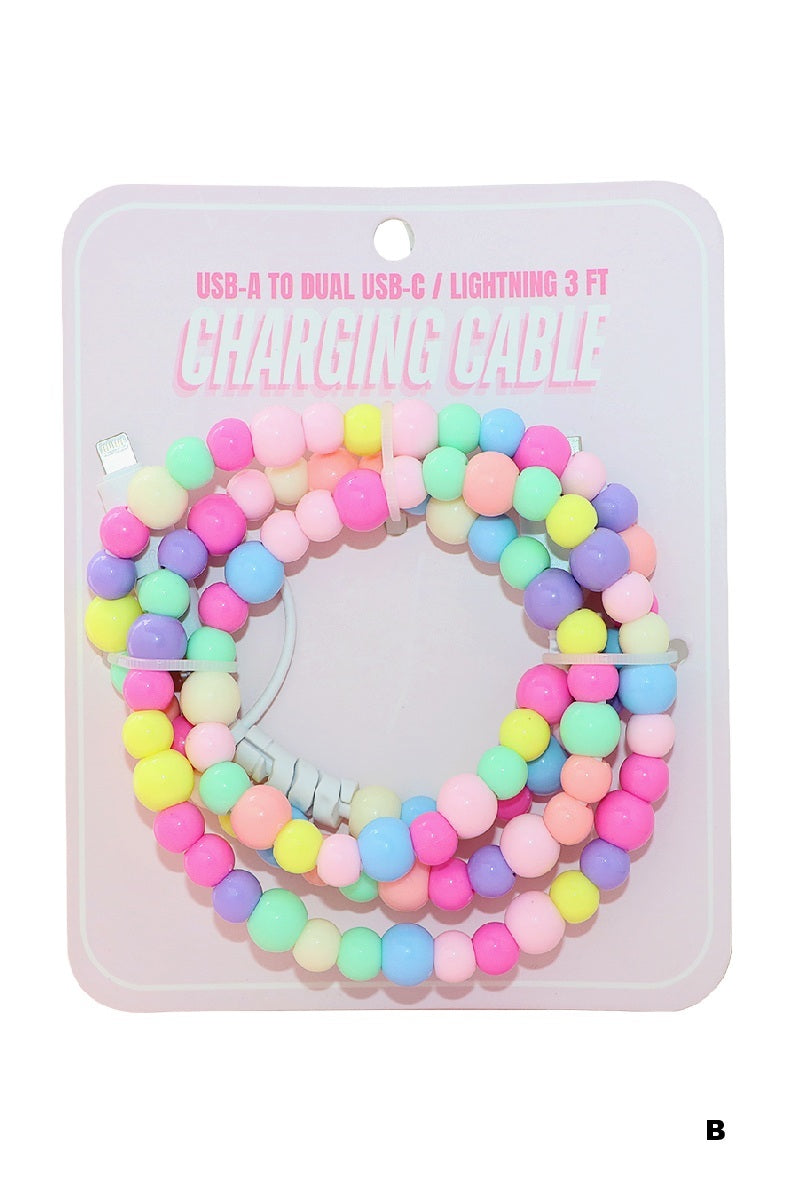 Beaded USB Fast Charge Cable