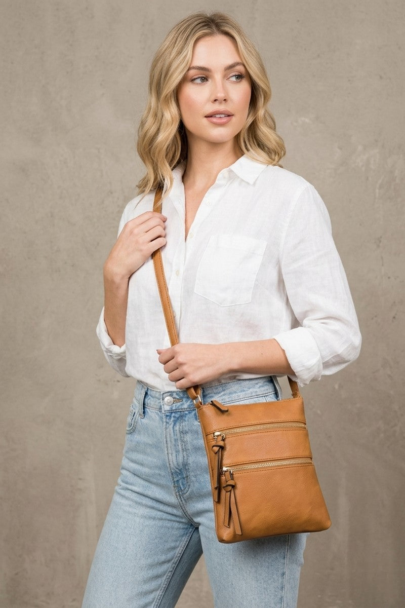 Trina Tripple Zipper Crossbody Bag
