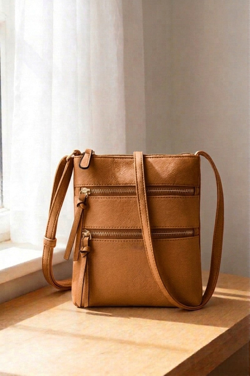 Trina Tripple Zipper Crossbody Bag